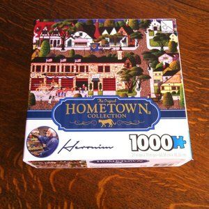 Puzzle 1000 Pieces Home Town Jigsaw Firehouse Black Cat Family Lockdown Puzzles